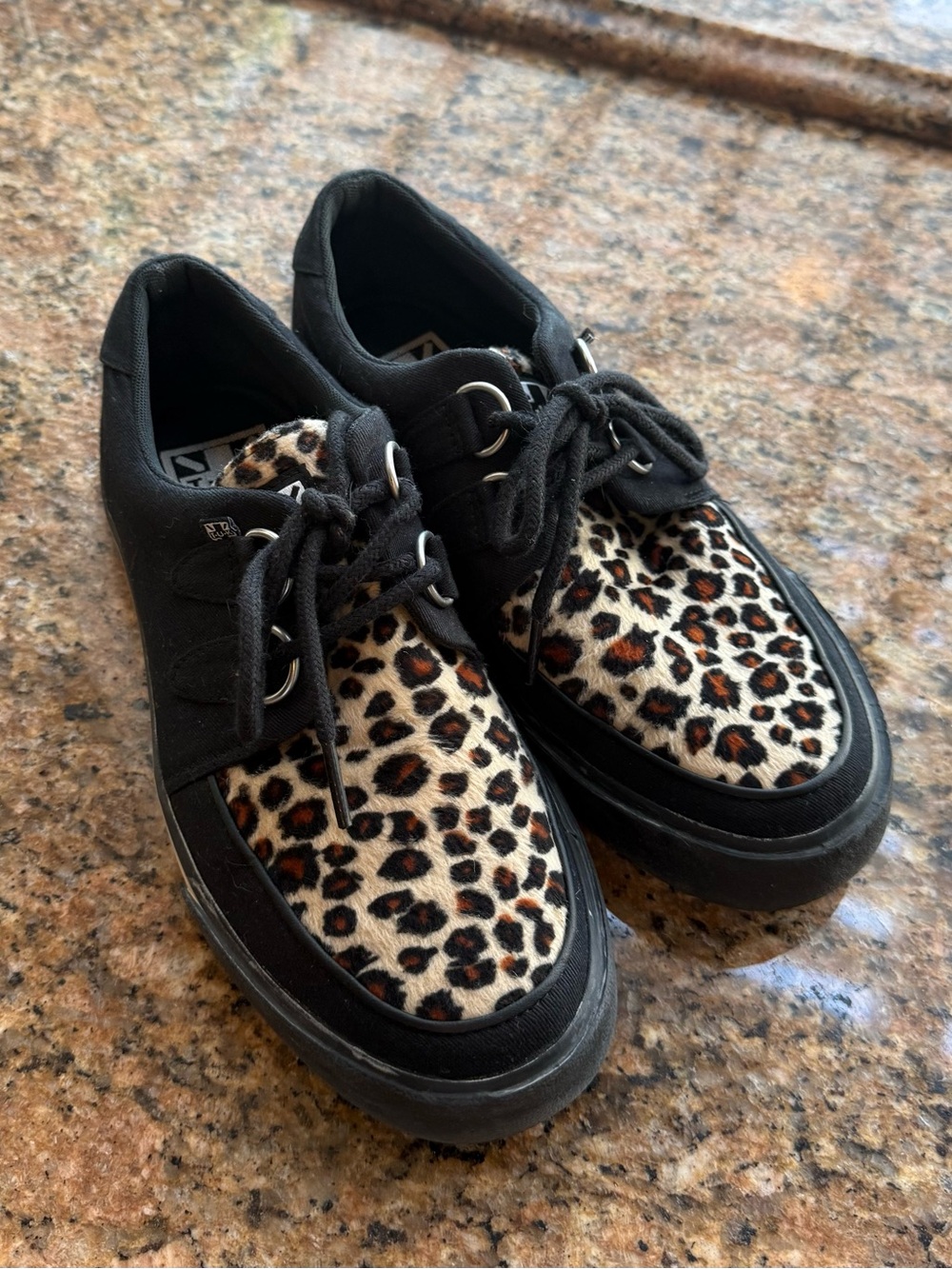 TUK Leopard Print Vegan Creeper Tennies